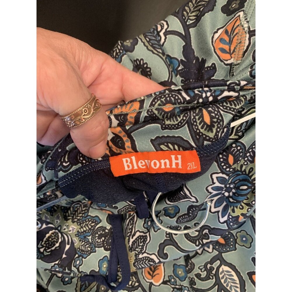 (G-208)BlevonH Women Skort 2XL Floral Print Built-In Shorts Stretch Active Skirt - Picture 6 of 8